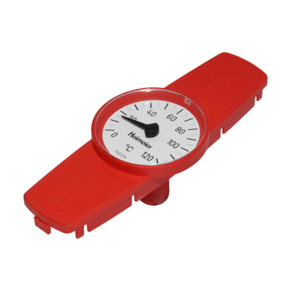 0600-06.380 Thermometer tbv kogelkraan Globo-H DN40-50 rood Heimeier