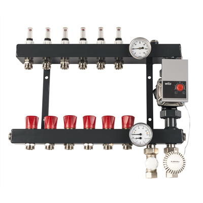 50.214 Vloerverwarmingsverdeler Boxer FL A-pomp onder 14-gr 50.214 Vloerverwarmingsverdeler Boxer FL A-pomp onder 14-gr. Albrand