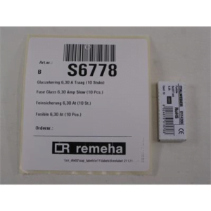 S6778 Set a 10 st. zekering 6,30a s6778 Remeha